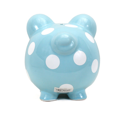 Blue Polka Dot Piggy Bank