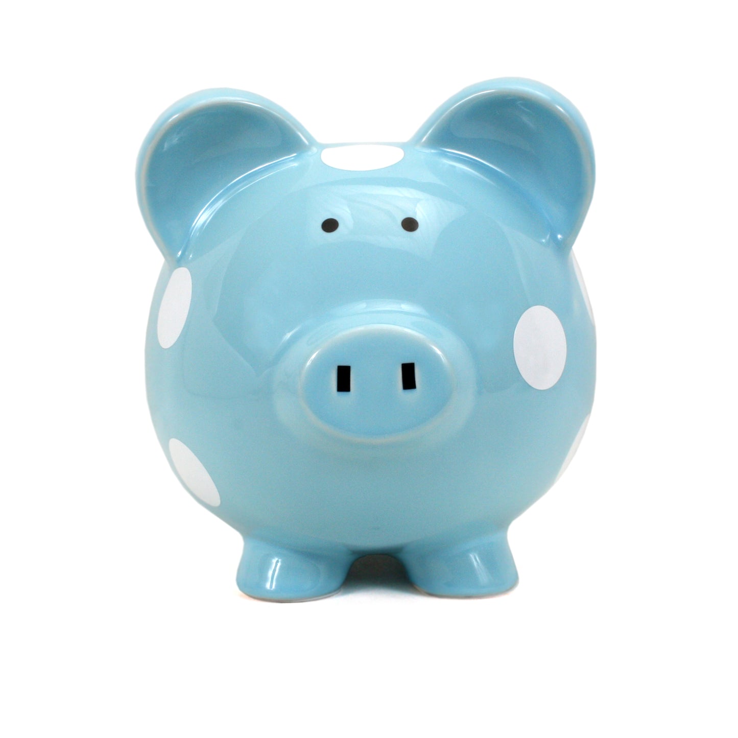 Blue Polka Dot Piggy Bank