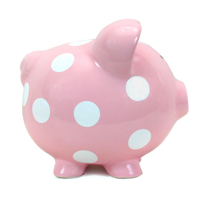 Pink Polka Dot Piggy Bank