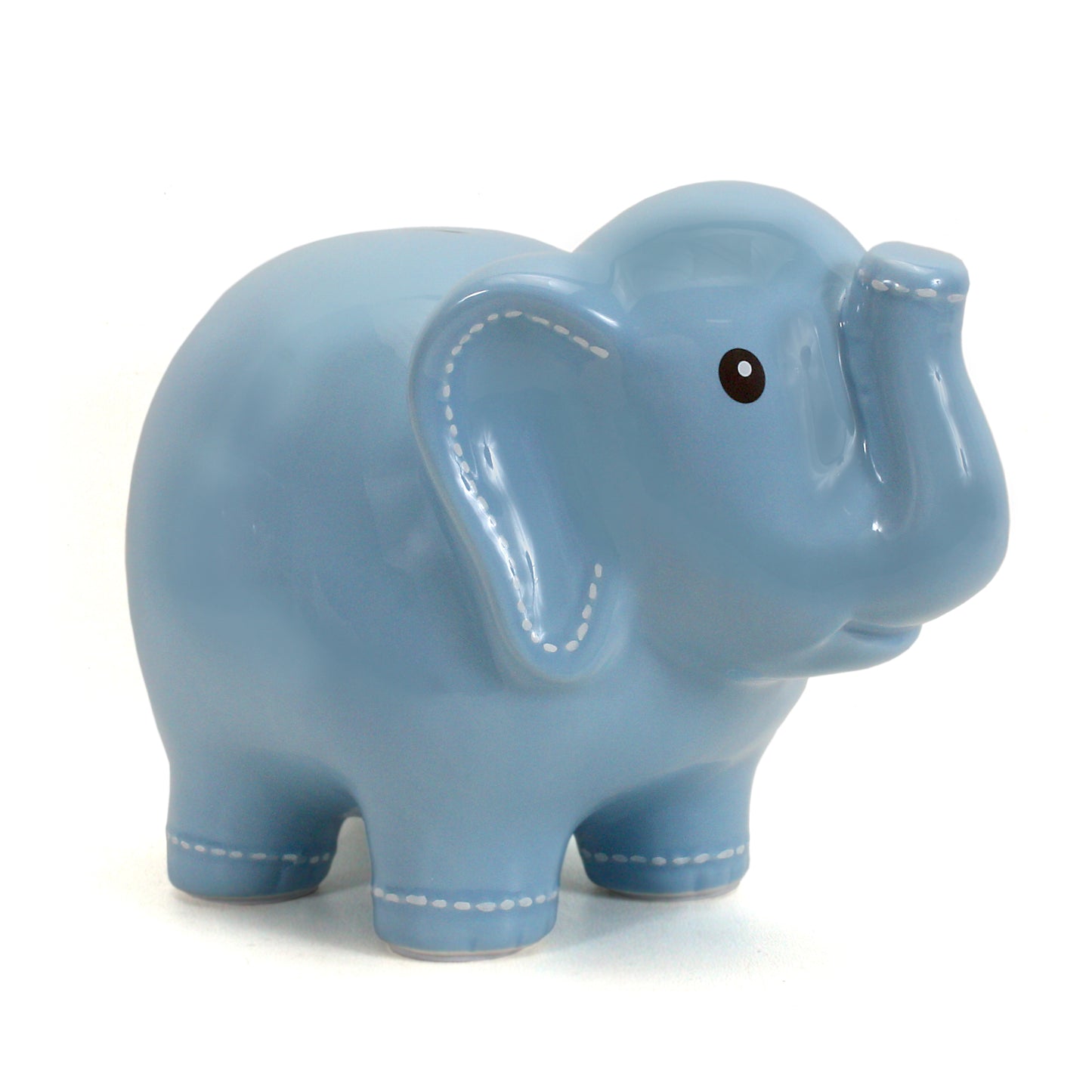 Large Stitched Blue Elephant Bank