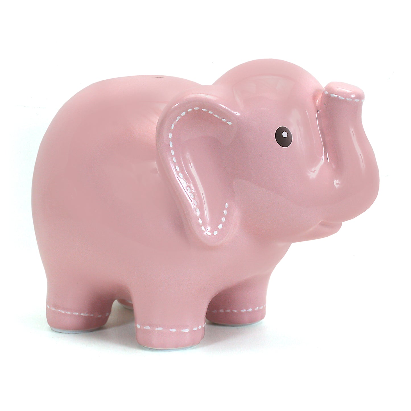 Large Stitched Pink Elephant Bank