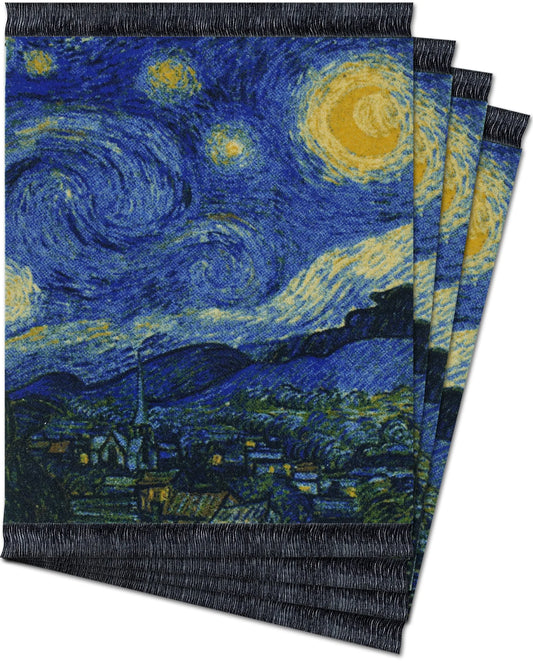 The Starry Night by Vincent van Gogh Coaster Rug Set Coasters