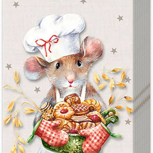 Pocket Tissues Pack of 10 Christmas Baking Mouse Stocking Stuffer