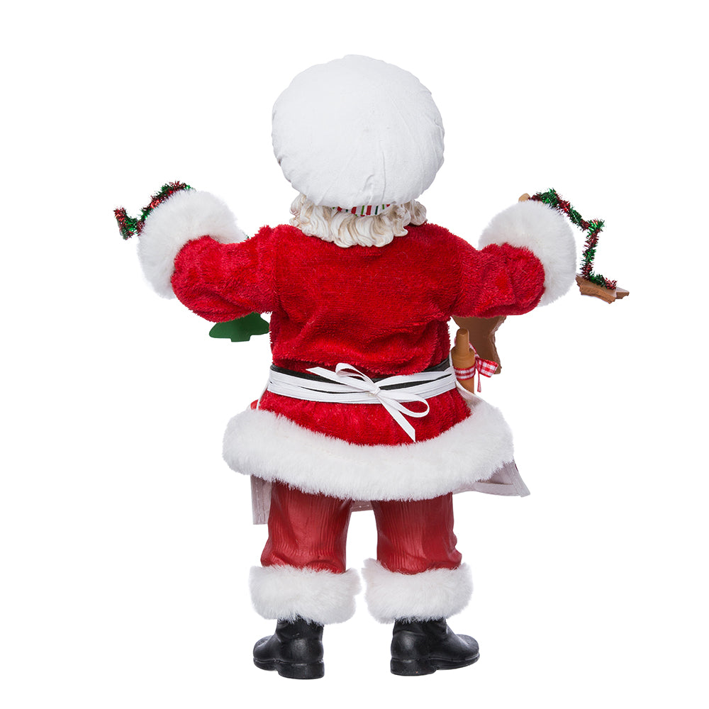 12" Fabriche Christmas Chef Santa Figurine