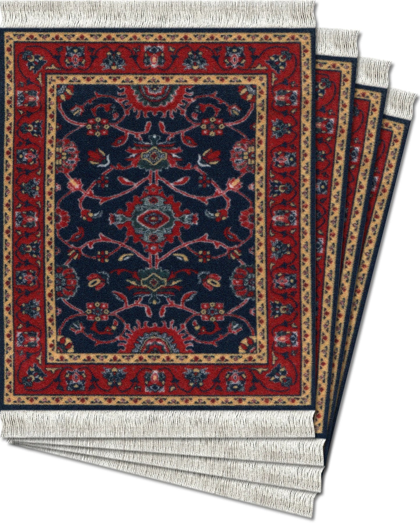 Deep Blue Bergamo Coaster Rug Set Coasters