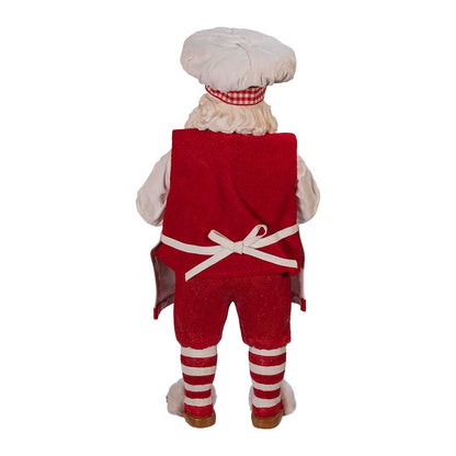 11" Fabriche Gingerbread Chef Santa Figurine