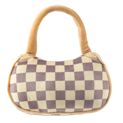 Haute Diggity Dog Checker Chewy Vuiton Purse Dog Toy