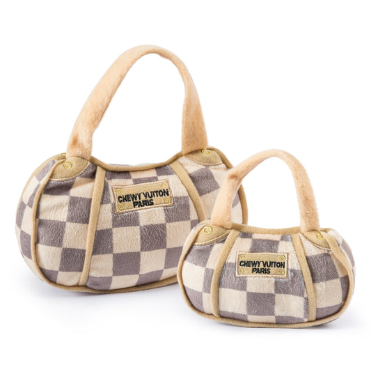 Haute Diggity Dog Checker Chewy Vuiton Purse Dog Toy