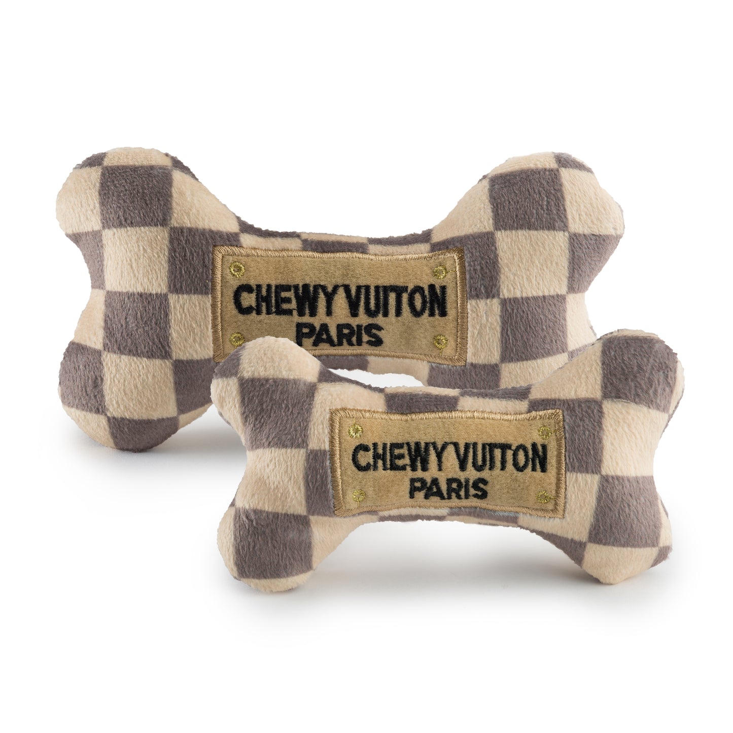 Haute Diggity Dog Checker Chewy Vuiton Bone Toy for Dogs