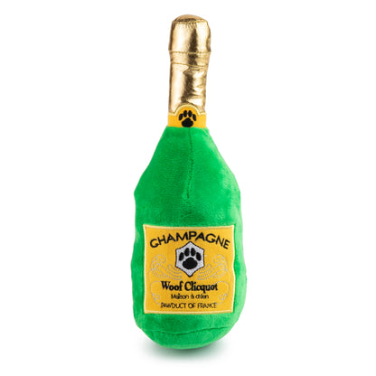 Woof Clicquot Classic Dog Plush Champagne Bottle Toy for Dogs