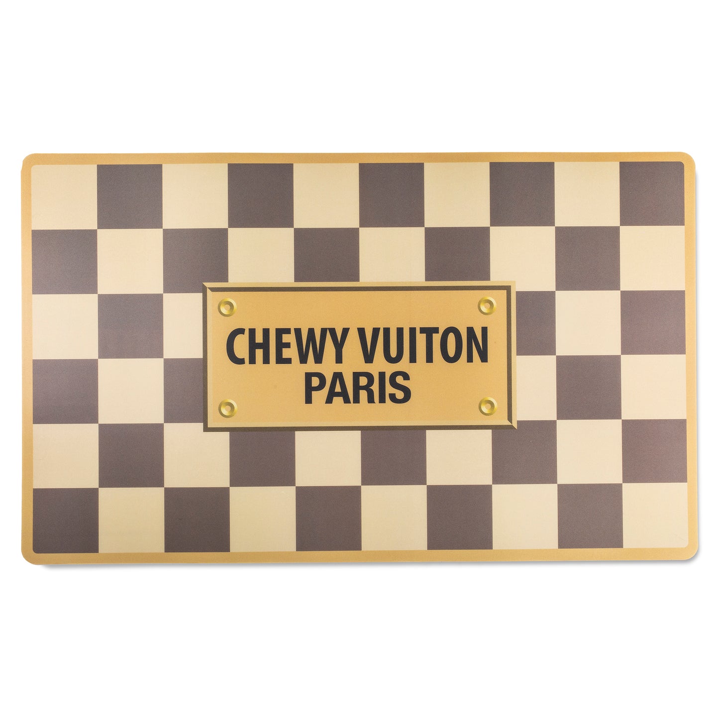 Haute Diggity Dog Checker Chewy Vuiton Placemat For Dogs & Pets