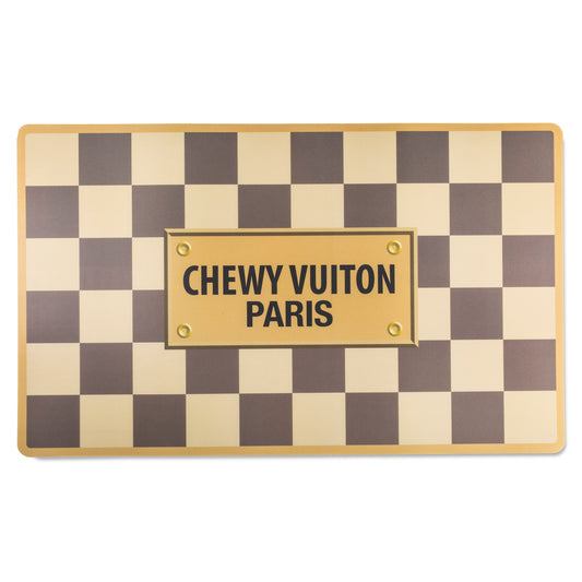 Haute Diggity Dog Checker Chewy Vuiton Placemat For Dogs & Pets