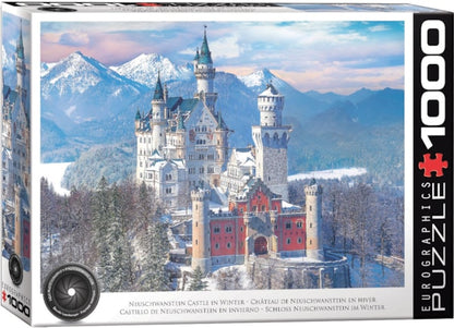 Neuschwanstein Castle in Winter 1000-Piece Puzzle